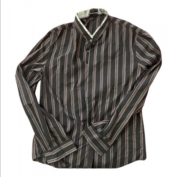 Just Cavalli Other - Just Cavalli brown striped button down- size 52